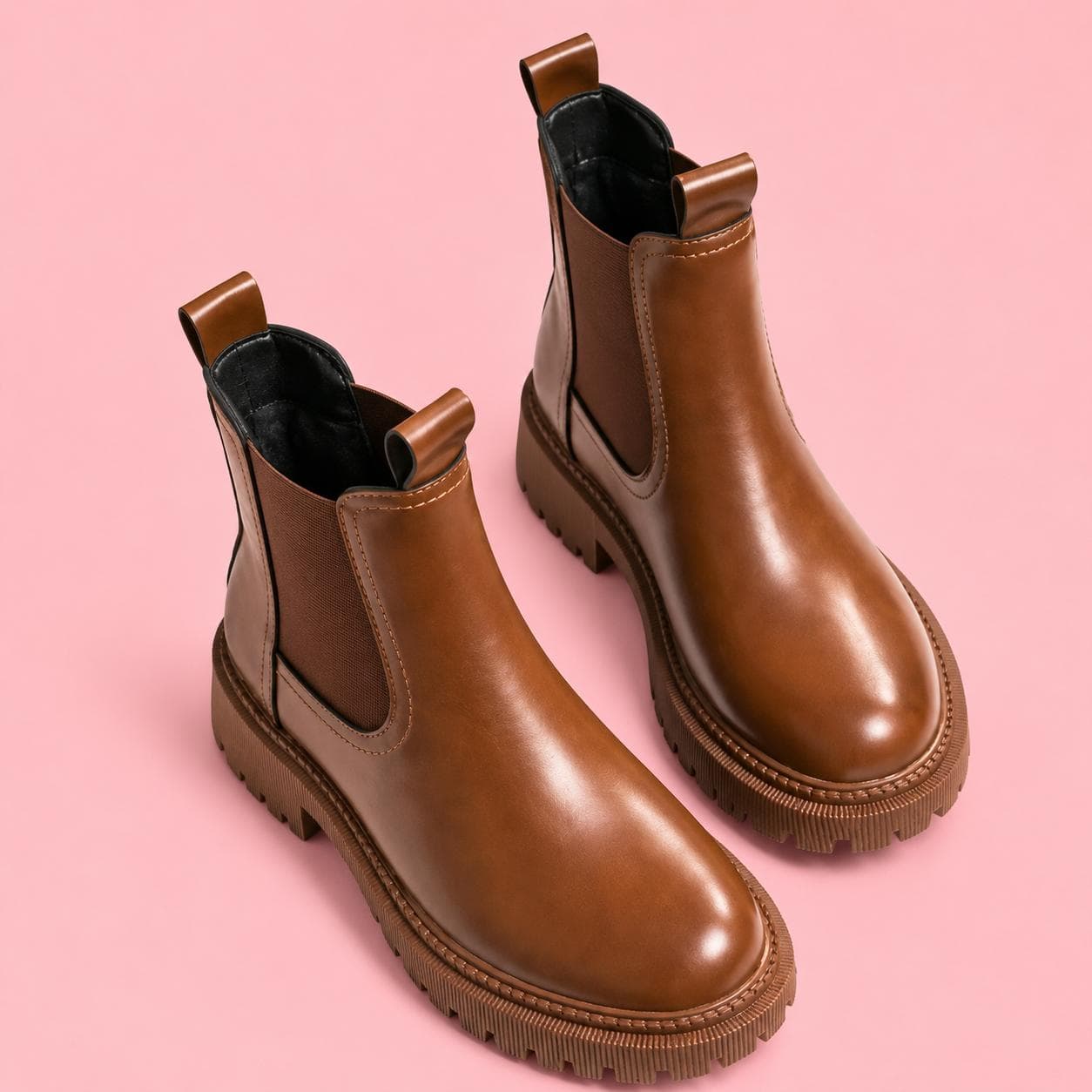 Brown Leather Ankle Boots